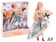 Bábika Emily v spoločenských šatách, elegantné topánky ZA3136