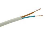 OMYp kábel 2x1,5 plochý, biely, lankový OMYp elektrokábel 2x1,5mm2 100m