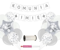 Sada balónových dekorácií pre COMMUNION + Personalizácia Sada balónových dekorácií pre COMMUNION + Personalizácia