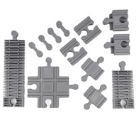 Sada spojovacích prvkov pre drevené vláčikodráhy BRIO IKEA šedá Sada spojovacích prvkov pre drevené vláčikodráhy BRIO IKEA šedá
