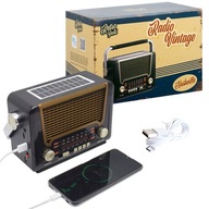 Old Radio Retro Bluetooth Solar Powerbank 1200mAh LED baterka microSD R20 Old Radio Retro Bluetooth Solar Powerbank 1200mAh LED baterka microSD R20