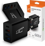 RÝCHLA SIEŤOVÁ NABÍJAČKA CUB 4v1 60W 1xUSB-C PD + 2xUSB-A 2A + 1xQC 3.0 RÝCHLA SIEŤOVÁ NABÍJAČKA CUB 4v1 60W 1xUSB-C PD + 2xUSB-A 2A + 1xQC 3.0