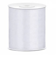 BIELE saténová stuha 10cm 25m BIELE saténová stuha 10cm 25m