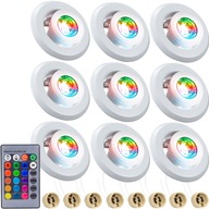 9x RGB LED OSVETLENIE BIELA S ŽIAROVKOU NA DIAĽKOVÚ MENINU FARBY 9x RGB LED OSVETLENIE BIELA S ŽIAROVKOU NA DIAĽKOVÚ MENINU FARBY
