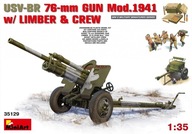 Usv-br 76 mm Gun Mod.1941 W/ Limber And Crew 1:35 MiniArt 35129