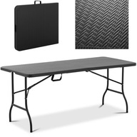 Záhradný cateringový stôl skladací do 150 kg 1830 x 750 x 740 mm čierny