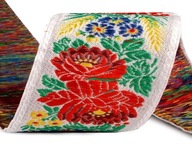 BOHO ETHNO ĽUDOVÁ DEKORATÍVNA STUHA 70MM BOHO ETHNO ĽUDOVÁ DEKORATÍVNA STUHA 70MM