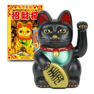 Čínska Maneki-Neko japonská mačka Lucky Black Čínska Maneki-Neko japonská mačka Lucky Black