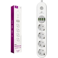 Power strip Spacetronik SR-203 so 4 USB portami Power strip Spacetronik SR-203 so 4 USB portami
