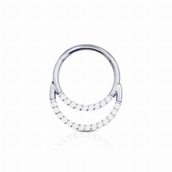 Clicker náušnice s kubickým zirkónom Daith Septum 1,2/10 Clicker náušnice s kubickým zirkónom Daith Septum 1,2/10