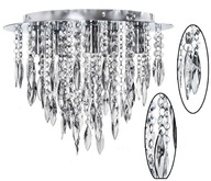 Závesné stropné svietidlo silver loft glamour