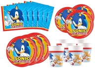 Sada tanierov, šálok, obrúskov, Sonic Birthday Sada tanierov, šálok, obrúskov, Sonic Birthday