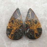 Jasper German Mariam pár kabošonov ~2,5x1,4 cm č Jasper German Mariam pár kabošonov ~2,5x1,4 cm č