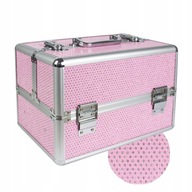 Kozmetická krabička M kufrík s ružovými zirkónmi 7038-5