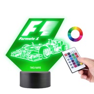 Nočná lampa Formula F1, 16 farieb LED PLEXIDO Nočná lampa Formula F1, 16 farieb LED PLEXIDO