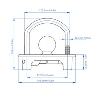 Bezpečnostný zámok závesu 8cm g75iy Bezpečnostný zámok závesu 8cm g75iy
