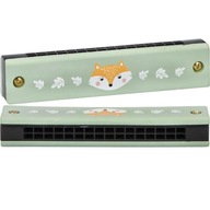 Zelená ústna harmonika pre deti s líškou AdamToys Zelená ústna harmonika pre deti s líškou AdamToys