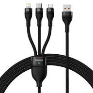 BASEUS KÁBEL 3v1 USB-C MICRO USB LIGHTNING 100W BASEUS KÁBEL 3v1 USB-C MICRO USB LIGHTNING 100W