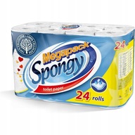 Almusso Spongy biely toaletný papier 24 roliek