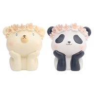 2 kusy roztomilé zvieracie živicové kvetináče medveď a panda 2 kusy roztomilé zvieracie živicové kvetináče medveď a panda