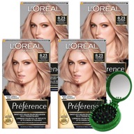 LOREAL Preference farba na vlasy 8,23 Medium Rose Gold 4 ks + ZADARMO LOREAL Preference farba na vlasy 8,23 Medium Rose Gold 4 ks + ZADARMO