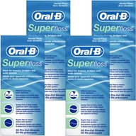 4x ortodontická zubná niť Oral-B SuperFlos