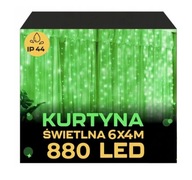 Svetlé sieťované vianočné osvetlenie Garland LED záves 6m x 4m Farebné Svetlé sieťované vianočné osvetlenie Garland LED záves 6m x 4m Farebné