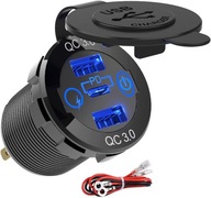 RÝCHLA NABÍJAČKA DO AUTO USB QC 3.0 METER RÝCHLA NABÍJAČKA DO AUTO USB QC 3.0 METER