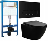 PODOMIETKOVÝ SET WC MISKA ČIERNA MAT RÁM 7v1 PODOMIETKOVÝ SET WC MISKA ČIERNA MAT RÁM 7v1