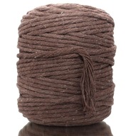 BAVLNENÁ ŠUNKA PRE MACRAME - HNEDÁ 100M 5MM BAVLNENÁ ŠUNKA PRE MACRAME - HNEDÁ 100M 5MM