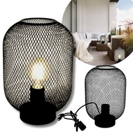 ČIERNA PREMESTNÁ STOLOVÁ LAMPA GLAMOUR LOFT STYLE 18X25,5CM ČIERNA PREMESTNÁ STOLOVÁ LAMPA GLAMOUR LOFT STYLE 18X25,5CM