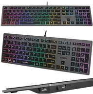 SLIM A4Tech FX60H HUB USB podsvietená klávesnica SLIM A4Tech FX60H HUB USB podsvietená klávesnica