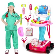 ZDRAVOTNÍCKY SET MALÝ DOKTOR ZDRAVOTNÍCKY VOZÍČKOVÝ EKG interaktívny set 18 dielov ZDRAVOTNÍCKY SET MALÝ DOKTOR ZDRAVOTNÍCKY VOZÍČKOVÝ EKG interaktívny set 18 dielov