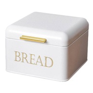 Chlebník 20x14 cm PIESKOVÝ biely kov na chlieb