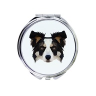 Border Collie Skladacie zrkadlo Geometrický pes Border Collie Skladacie zrkadlo Geometrický pes