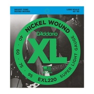 D'Addario EXL220 Nickel Wound basové struny 40-95
