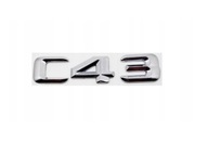 Mercedes Emblem C43 c43 Nápis Konvexné písmená Mercedes Emblem C43 c43 Nápis Konvexné písmená