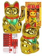 JAPONSKÁ MAČKA ŠŤASTIA MANEKI-NEKO POHYBLIVÁ LABA JAPONSKÁ MAČKA ŠŤASTIA MANEKI-NEKO POHYBLIVÁ LABA