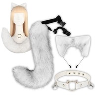 LÍŠKA VLK Mačka KOSTÝM CHLUPŠIA THERIAN UCHS CHOKER COSPLAY SET FURRY LÍŠKA VLK Mačka KOSTÝM CHLUPŠIA THERIAN UCHS CHOKER COSPLAY SET FURRY