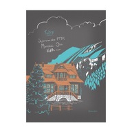Plagát A4 Tatry Morskie Oko PTTK útulok Plagát A4 Tatry Morskie Oko PTTK útulok