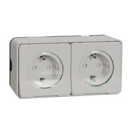 Schneider Electric Mureva Dvojitá schuko zásuvka s uzemnením, biela Schneider Electric Mureva Dvojitá schuko zásuvka s uzemnením, biela