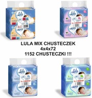 Vlhčené obrúsky Lula 4x 4x72 MIX Typy Vlhčené obrúsky Lula 4x 4x72 MIX Typy