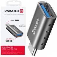 Adaptér SWISSTEN USB-C USB-A Samec/Female OTG Adaptér SWISSTEN USB-C USB-A Samec/Female OTG