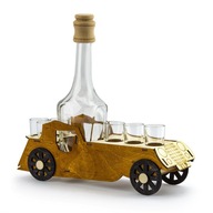SKLENENÁ KARAFA na vodku so 6 pohármi AUTO 0,5l SKLENENÁ KARAFA na vodku so 6 pohármi AUTO 0,5l