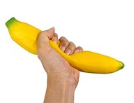 Banán na stlačenie záhybu realisticky veľký