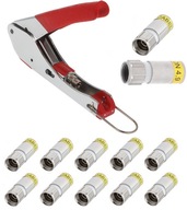 Kompresný lis + 10x zástrčka Cabelcon RG-6 F Kompresný lis + 10x zástrčka Cabelcon RG-6 F