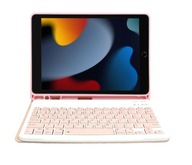 Puzdro pre Apple iPad 7/8/9 10.2 s BT klávesnicou, ružové