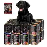 PIPER Dolina Noteci VLHKÉ KRMIVO PRE PSA Mix rôznych príchutí 24x 800g + ZADARMO