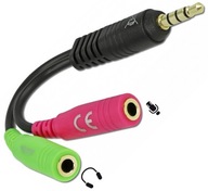 4pinový audio jack adaptér - 2x mikrofónové slúchadlá v2 4pinový audio jack adaptér - 2x mikrofónové slúchadlá v2