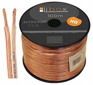 DVOJVODIČOVÝ KÁBEL HI-FI AUDIO REPRODUKTORU 2 x 1,5 mm CCA HQ 100 M DVOJVODIČOVÝ KÁBEL HI-FI AUDIO REPRODUKTORU 2 x 1,5 mm CCA HQ 100 M